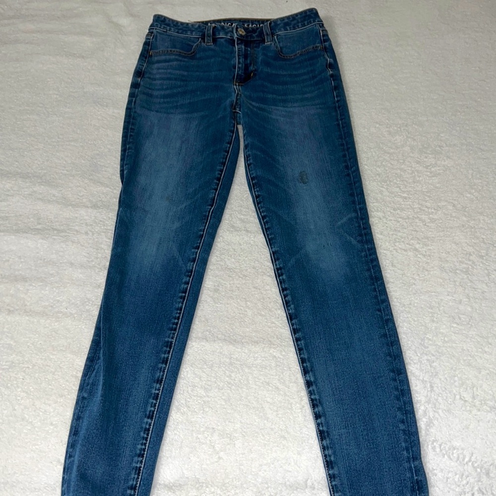High waisted skinny jeans